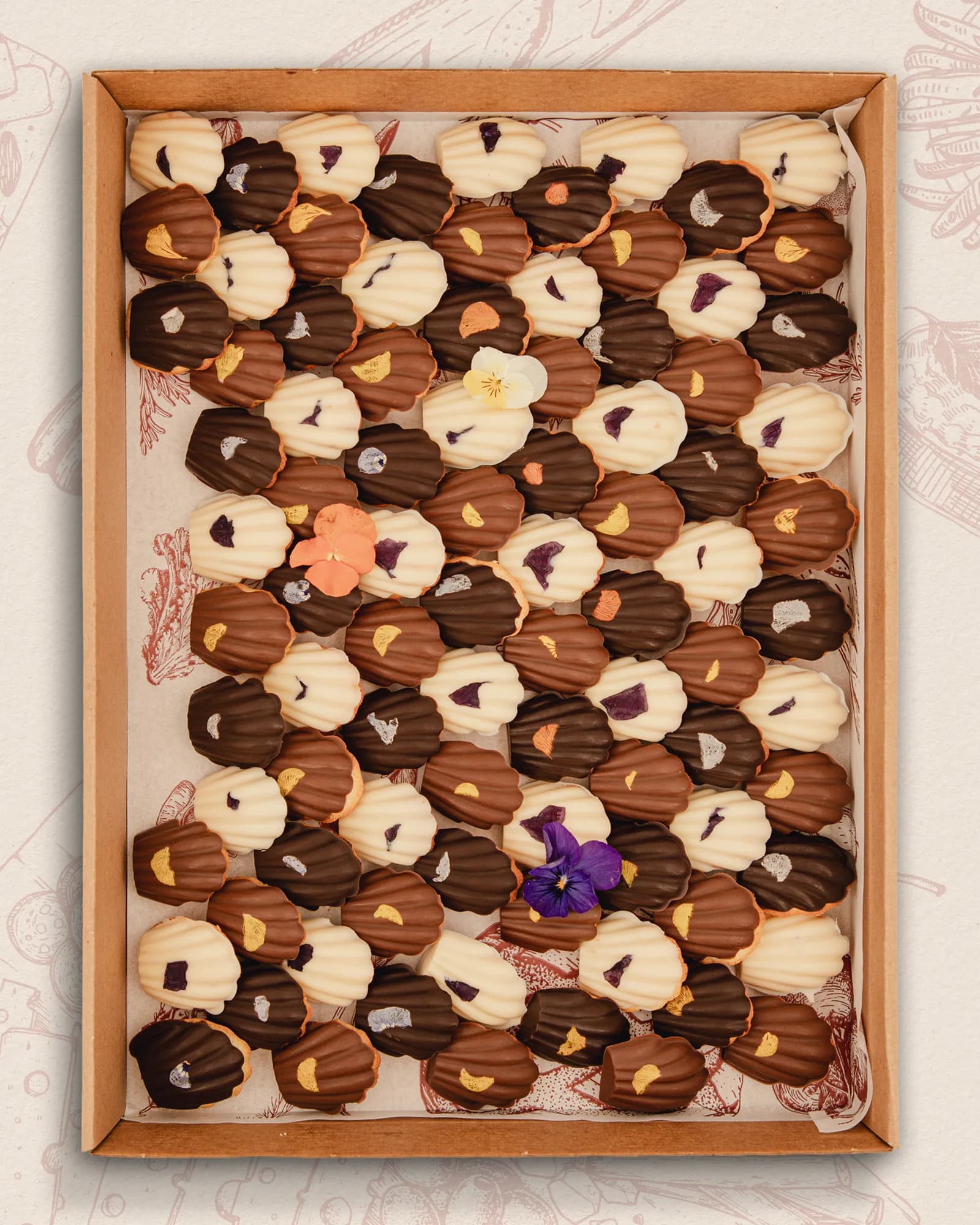 Grand Mini Madeleines 3 Chocolats